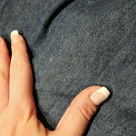 Vintage MOSCHINO Jean Ruffle Zipper Skirt Size 42 - Picture 7 of 8